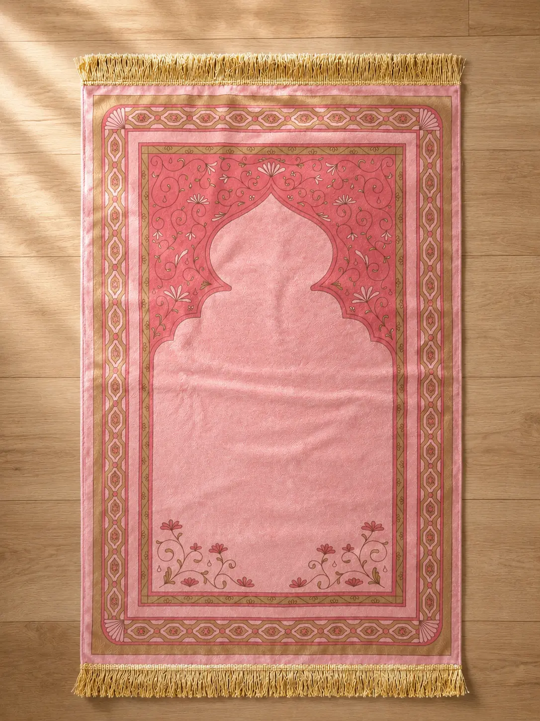 Counter dengan Sajadah Pink