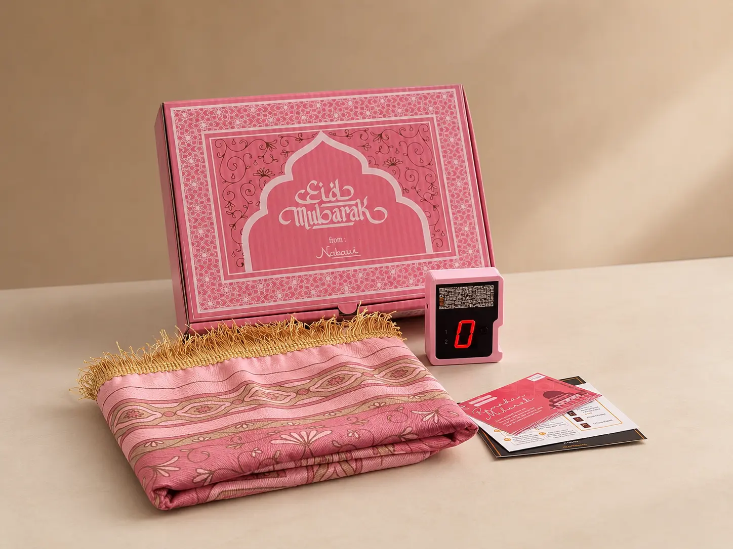 Counter dengan Sajadah Pink