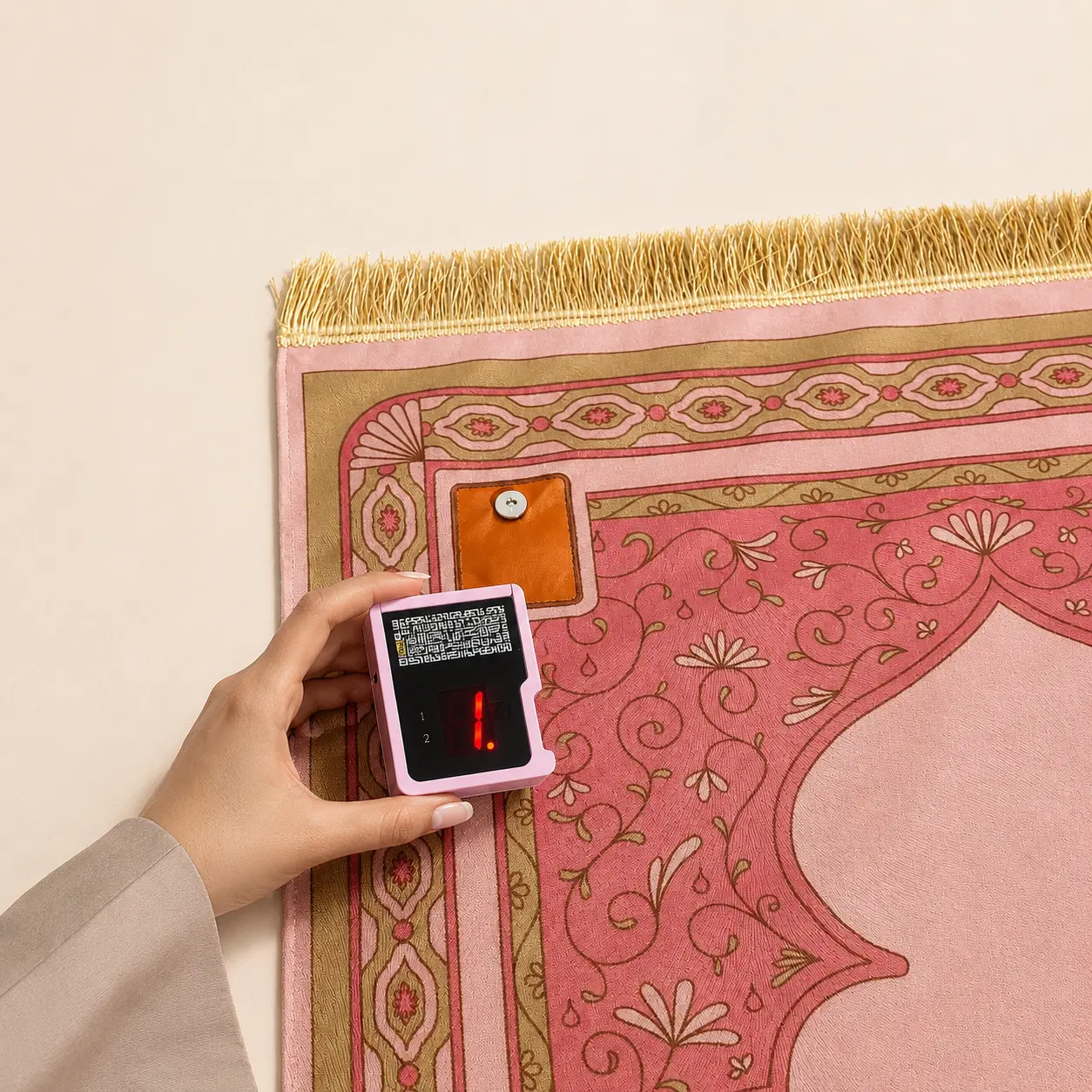 Counter dengan Sajadah Pink